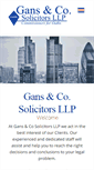 Mobile Screenshot of ganssolicitors.com