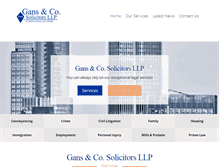 Tablet Screenshot of ganssolicitors.com